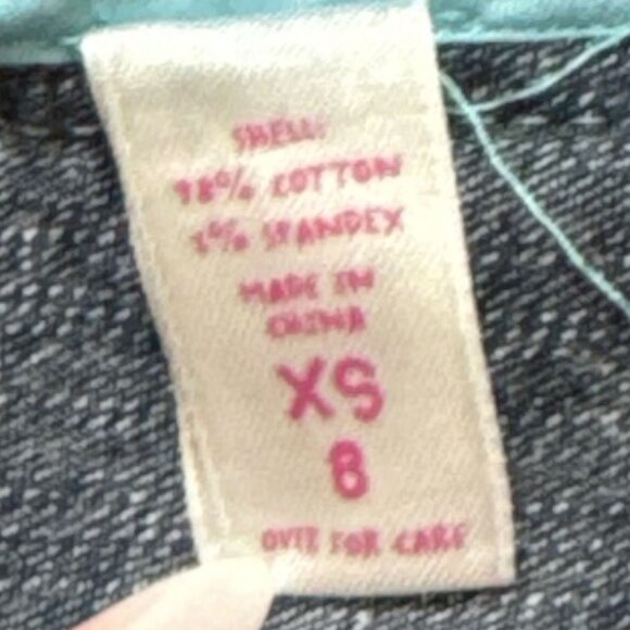 Justice Girls Distressed Denim Blue Vest 8 Button Front Comfortable 98% Cotton - Picture 5 of 6